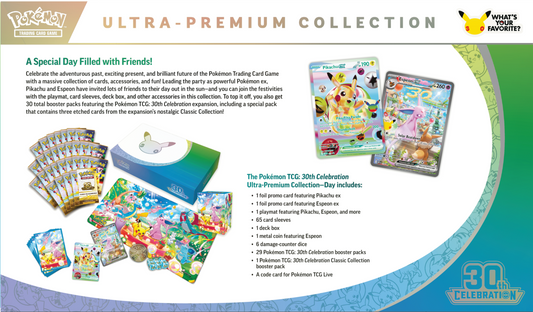Pokémon TCG: 30th Celebration - Ultra-Premium Collection - Day (Espeon ex)