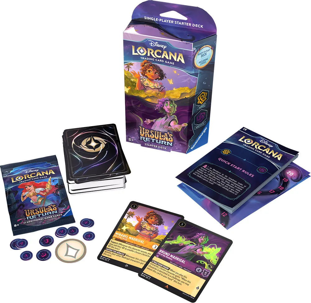 Disney Lorcana - Ursula's Return Starter Deck - Amber and Amethyst - Mirabel and Bruno
