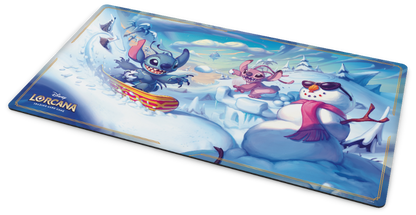 Disney Lorcana - Hyperia City - Playmat Stitch & Angel / Carefree Snowboarder