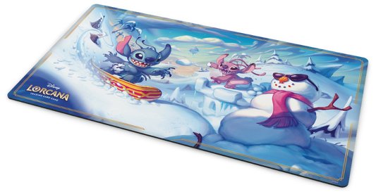 Disney Lorcana - Hyperia City - Playmat Stitch & Angel / Carefree Snowboarder