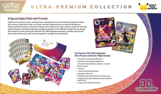 Pokémon TCG: 30th Celebration - Ultra-Premium Collection - Night (Umbreon ex)