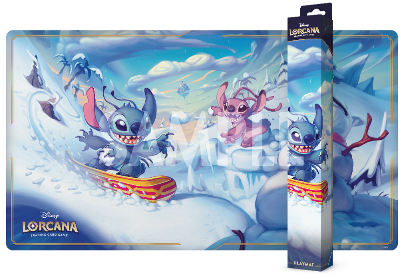 Disney Lorcana - Hyperia City - Playmat Stitch & Angel / Carefree Snowboarder