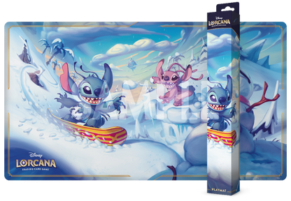 Disney Lorcana - Hyperia City - Playmat Stitch & Angel / Carefree Snowboarder