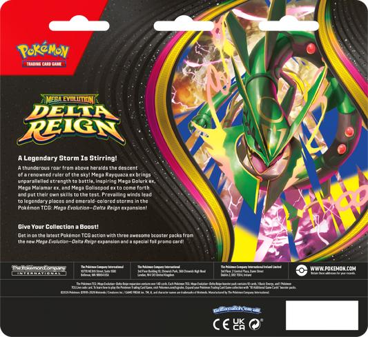 Pokémon TCG: Mega Evolution - Delta Reign - 3-Pack Blister